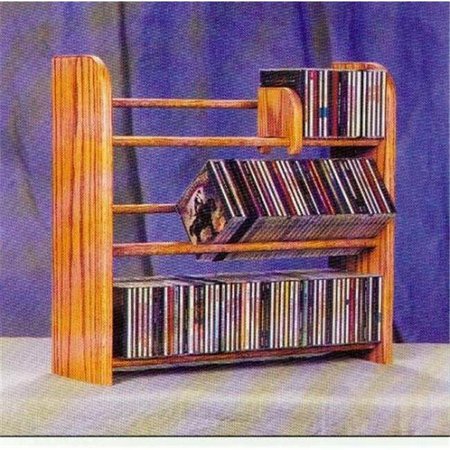 WOOD SHED Wood Shed 301 Solid Oak 3 Row Dowel CD Rack 301